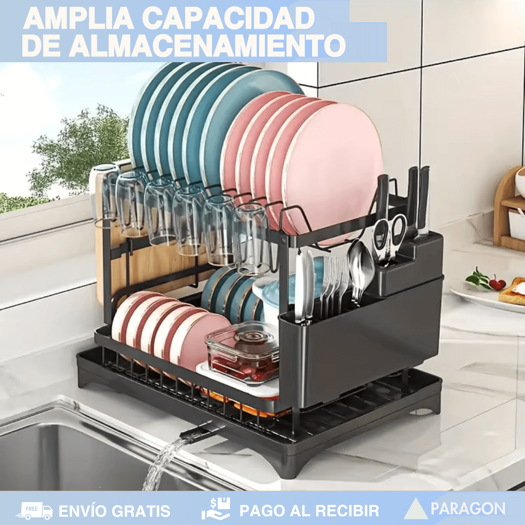 ESCURRIDOR DE PLATOS 2 NIVELES - PREMIUM