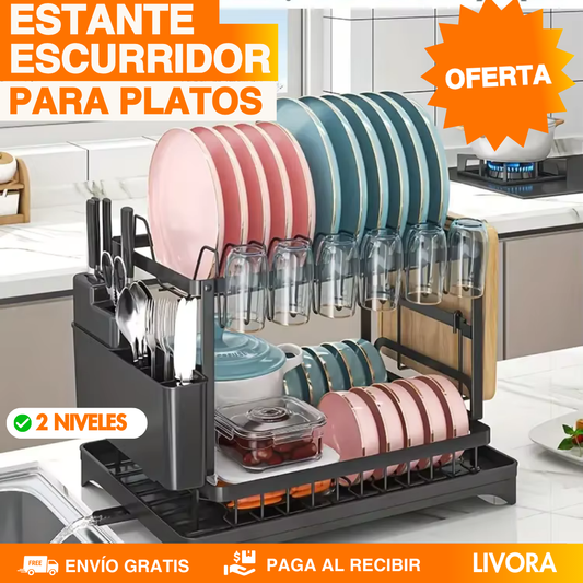 ORGANIZADOR DE PLATOS 2 NIVELES - PREMIUM
