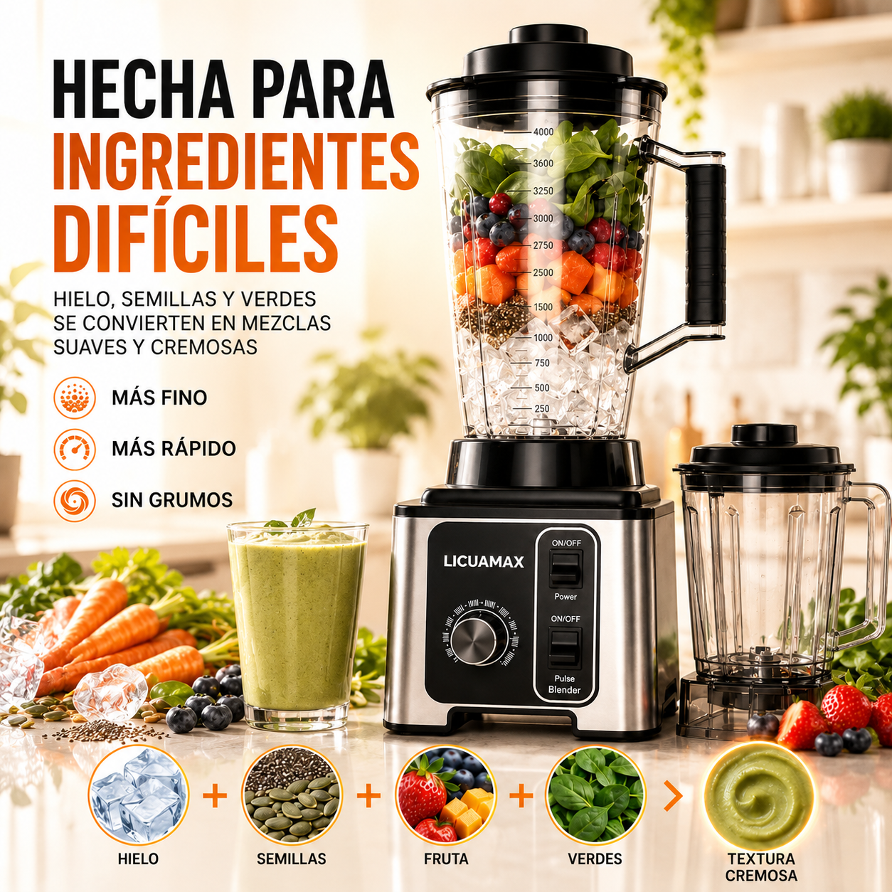 LICUAMAX PRO MULTIFUNCIONAL 8 EN 1 + RECETARIO Y REGALO SORPRESA