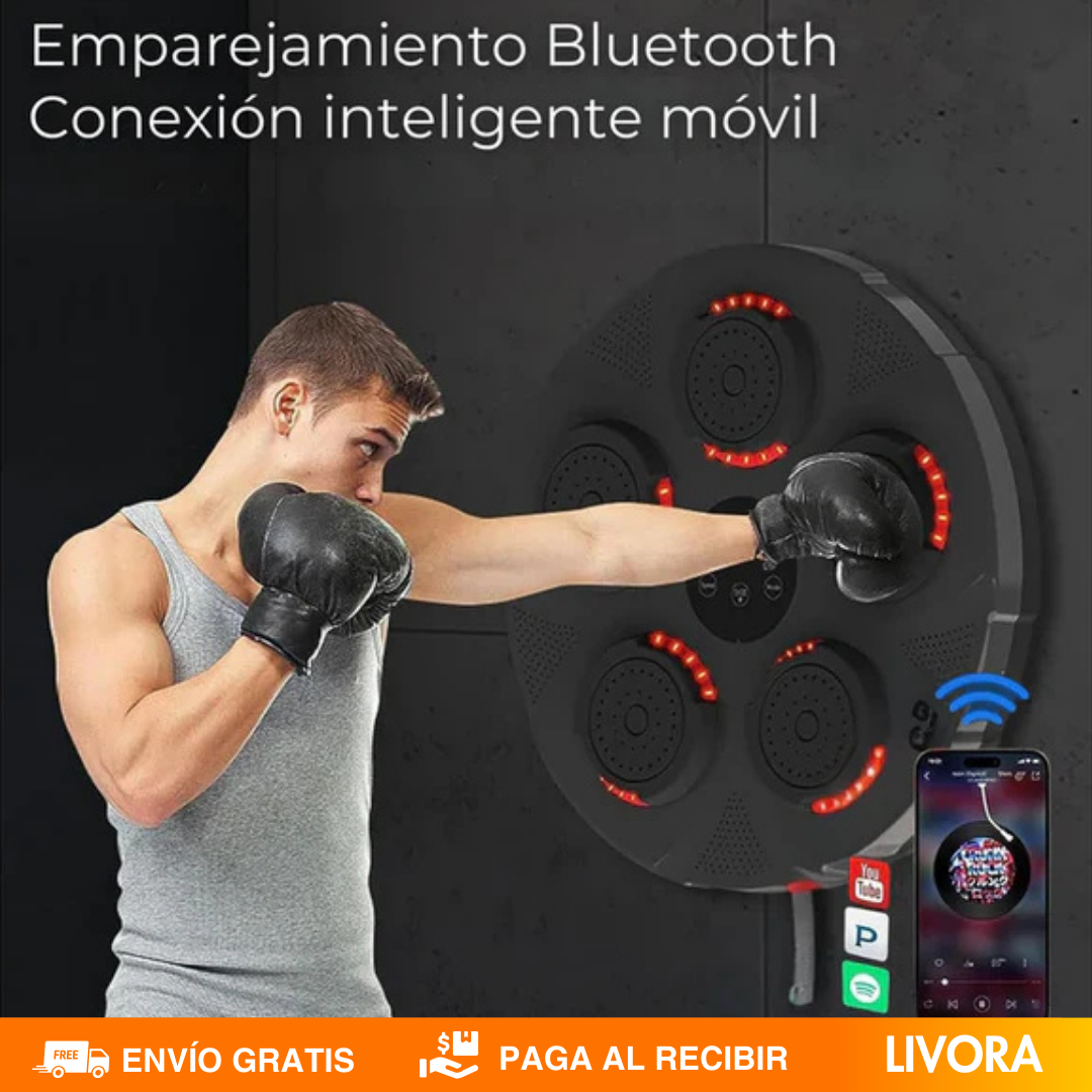Maquina de Boxeo Bluetooth + Guantes l Calidad Premium